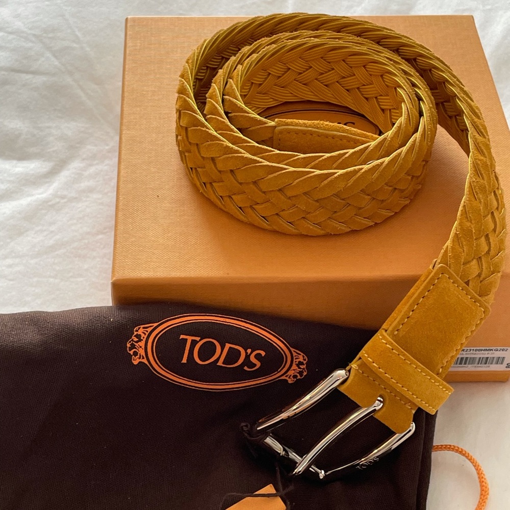 Tod’s Belt in Yellow Suede - 31.5 (US)